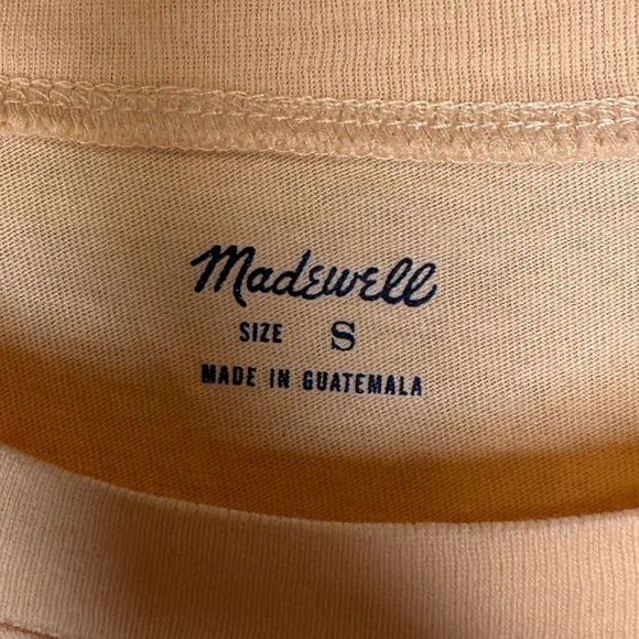 Madewell Women’s Northside Vintage Tee T-shirt Size Small Buttery Yellow - Picture 5 of 6